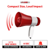 5 Core Megaphone Bullhorn Speaker 30W Bull Horn Rechargeable Mini Cheer Megafono 800 Yards Range Loudspeaker W Siren Recording Ergonomic Handle for Co