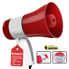 5 Core Megaphone Bullhorn Speaker 30W Bull Horn Rechargeable Mini Cheer Megafono 800 Yards Range Loudspeaker W Siren Recording Ergonomic Handle for Co