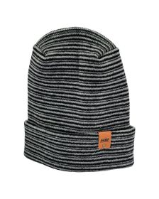 Modern Theta Stitch Contrast Cuffed Beanie (Patent Pending Design)-Gray/Black, Made in USA
