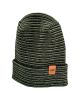 HW Modern Theta Stitch Contrast Cuffed Beanie (Patent Pending Design) Green/Black, Made in USA