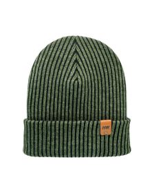Cuffed Traditional Wide Ribbed Black/Green