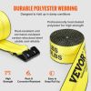 VEVOR Winch Straps, 4" x 30', 6000 lbs Load Capacity, 18000 lbs Break Strength, Truck Straps with Flat Hook