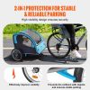 VEVOR Bike Trailer for Toddlers, Kids, Double Seat, 110 lbs Load, Tow Behind Foldable Child Bicycle Trailer with Universal Bicycle Coupler