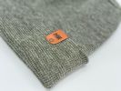 Haakwear Theta Stitch Fusion Cuffed Beanie (Patent Pending Design)-Gray/Green, Made in USA