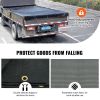 VEVOR Dump Truck Mesh Tarp, 7 x 14 ft, PVC Coated Black Heavy Duty Cover with 5.5" 18oz Double Pocket, Brass Grommets