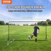 VEVOR Soccer Rebounder Net, 12x6FT Iron Soccer Training Equipment, Sports Football Training Gift with Portable Bag