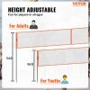 VEVOR 4-Way Volleyball Net, Adjustable Height Badminton Net Set for Backyard Beach Lawn, Outdoor Portable Volleyball Net with Carrying Bag