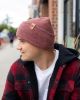 HAAKWEAR Theta-Stitch Cuffed Beanie - Designed and Made in USA (Patent Pending Design) - Rusty Burgundy