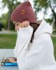 HAAKWEAR Theta-Stitch Cuffed Beanie - Designed and Made in USA (Patent Pending Design) - Rusty Burgundy