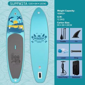 11"×33"×5.9" Inflatable Ultra-Light Stand Up Paddle Board (Color: Blue)