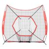 VEVOR 7x7 ft Baseball Softball Practice Net, Portable Baseball Training Net for Hitting Batting Catching Pitching