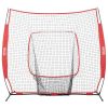 VEVOR 7x7 ft Baseball Softball Practice Net, Portable Baseball Training Net for Hitting Batting Catching Pitching
