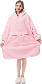 Krifey Wearable Blanket Hoodie, Oversized Sherpa Hooded as Birthday Gifts Christmas Gifts for Mom Women Girlfriend Men (Color: Pink, size: Adult)