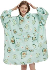 Krifey Wearable Blanket Hoodie, Oversized Sherpa Hooded As Birthday Gifts For Mom Women Girlfriend Men, Cozy Sweatshirt With Giant Pocket (Color: Avocado, size: Adult)