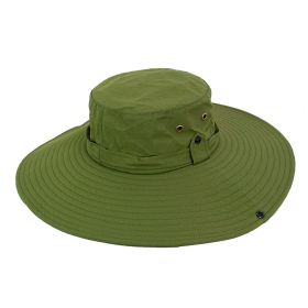 Sonora Polyester Wide Brim Outdoor Hat (Color: Olive)
