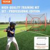 VEVOR 7x7 ft Baseball Softball Practice Net, Portable Baseball Training Net for Hitting Batting Catching Pitching