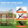 VEVOR 7x7 ft Baseball Softball Practice Net, Portable Baseball Training Net for Hitting Batting Catching Pitching